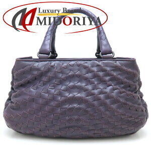Bottega Veneta handbag purple intrecciato leather